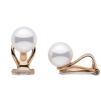 Clip-on Akoya 7.5-8.0 mm Pearl Earrings in white gold