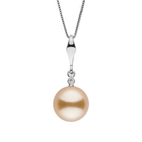 Essential Collection 10.0-11.0 mm Golden South Sea Pearl and Diamond Pendant yg