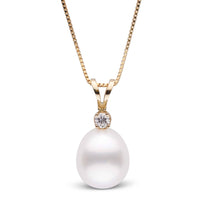 Harmony Collection Drop 10.0-11.0 mm White South Sea Pearl & Diamond Pendant wg