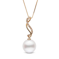 Wanderlust Collection 10.0-11.0 mm White South Sea Pearl & Diamond Pendant wg