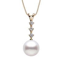 10.0-11.0 mm White South Sea Pearl and Diamond Luminary Pendant