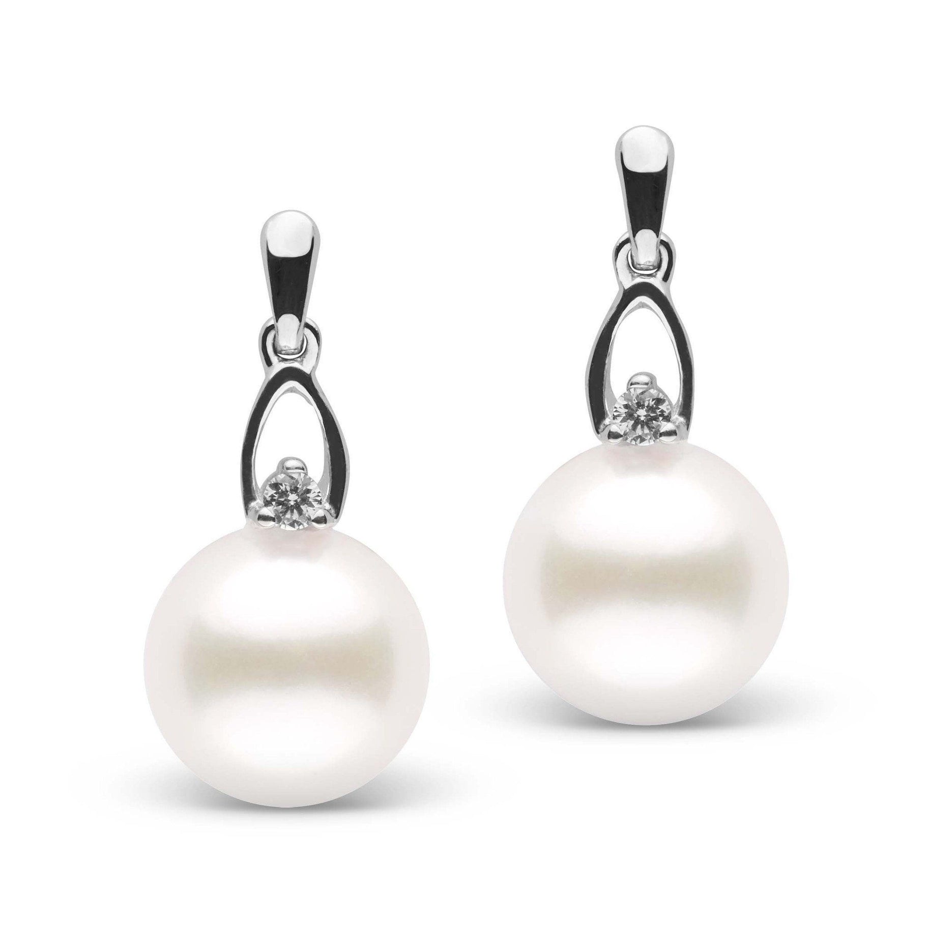 Pearl Earrings | Pearl Studs, Plain & Diamond Dangle | Pearl Paradise ...