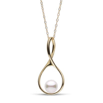 6.5-7.0 mm Akoya Pearl Wishbone Collection Pendant White gold