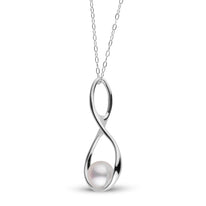 Wishbone Collection 7.0-7.5 mm Akoya Pearl Pendant yellow gold