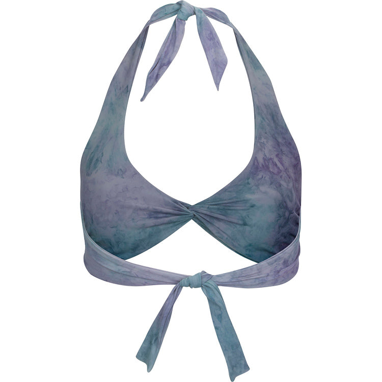 Tie Dye Sun Maid: The Front Twist Bikini Top