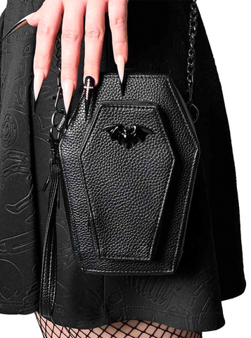 Vintage Kiss Lock Clutch Evening Bag, Punk Gothic Style Crossbody