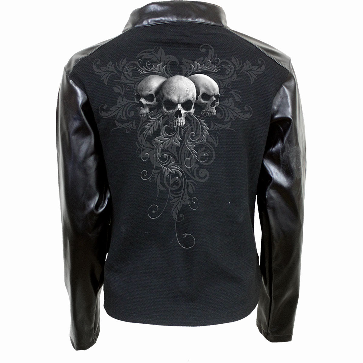 Women's Skull Scroll Biker Jacket - Inked Shop