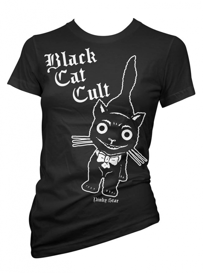 Women's Black Cat Cult Tee - Inked Shop