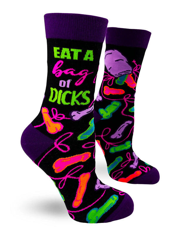 Image of Women's Eat a Bag of Dicks Crew Socks