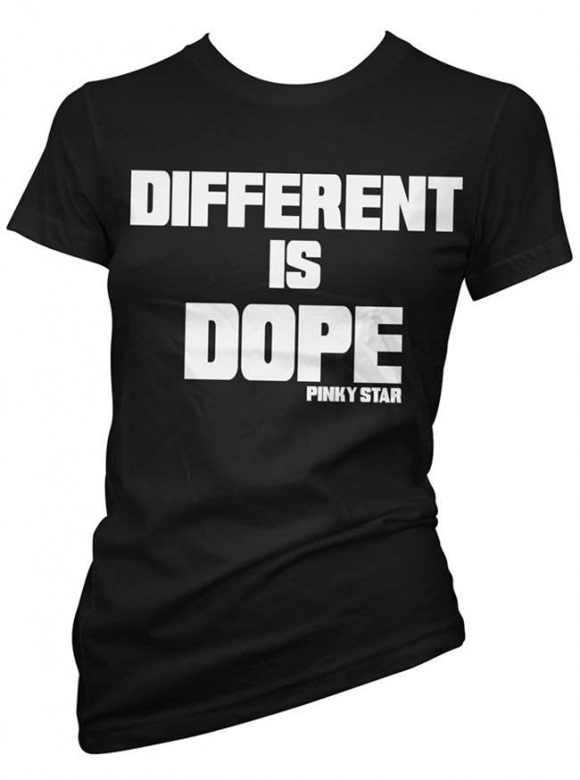 Women&#39;s &quot;Dope Is Different&quot; Tee by Pinky Star (Black) - www.inkedshop.com
