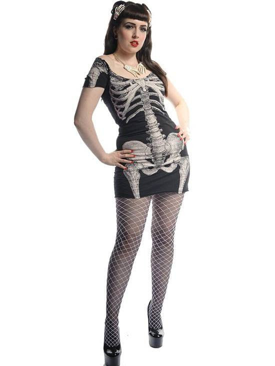 Womens Skeleton Tunic Dress Inked Shop 