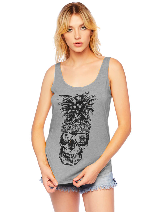Women's Pineapple Skull Tank by Pretty Attitude Clothing | Inked Shop