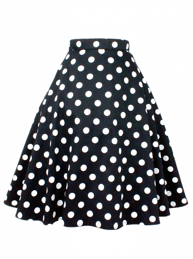Women's Polka Dots Circle Skirt - Inked Shop