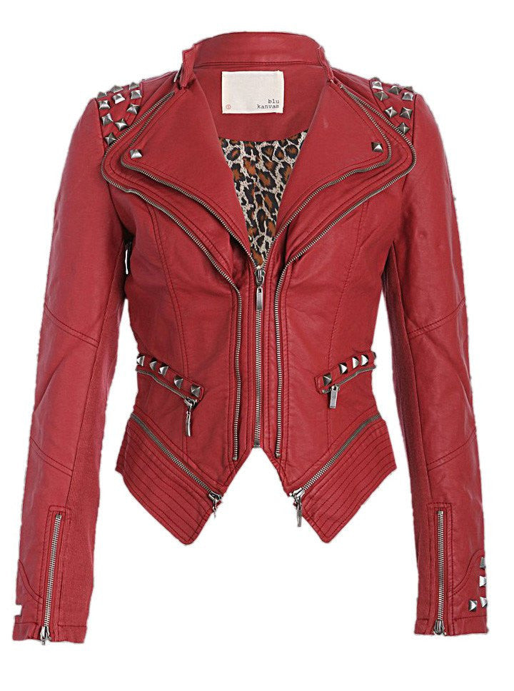 red leather clothing