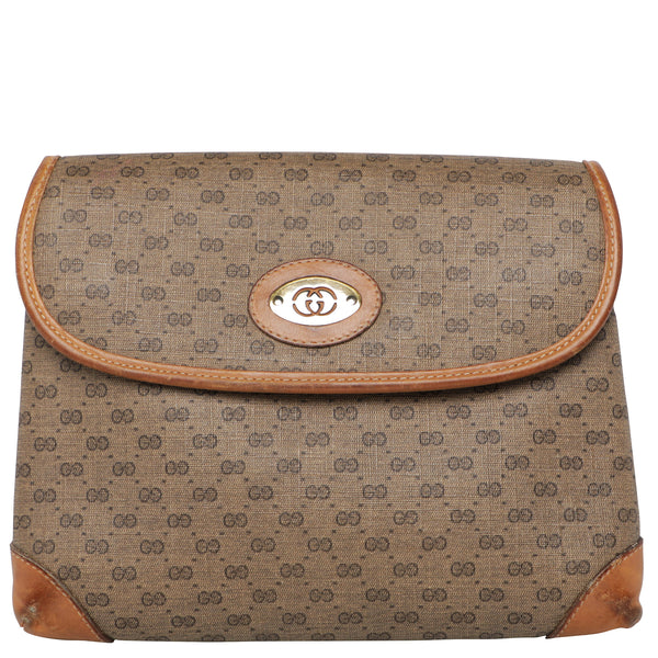 Vtg Y2K GUCCI GG Logo Monogram Canvas Leather Pochette Shoulder Bag – Mint  Market