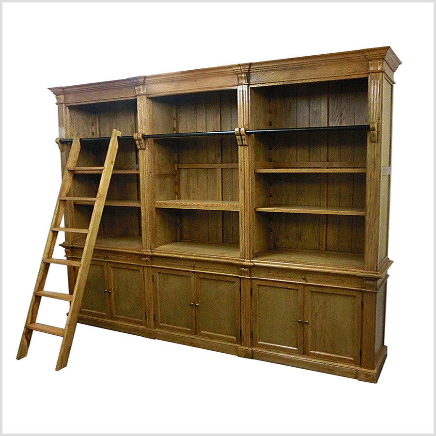 French Library Bookshelf 3 Bays Homeabout