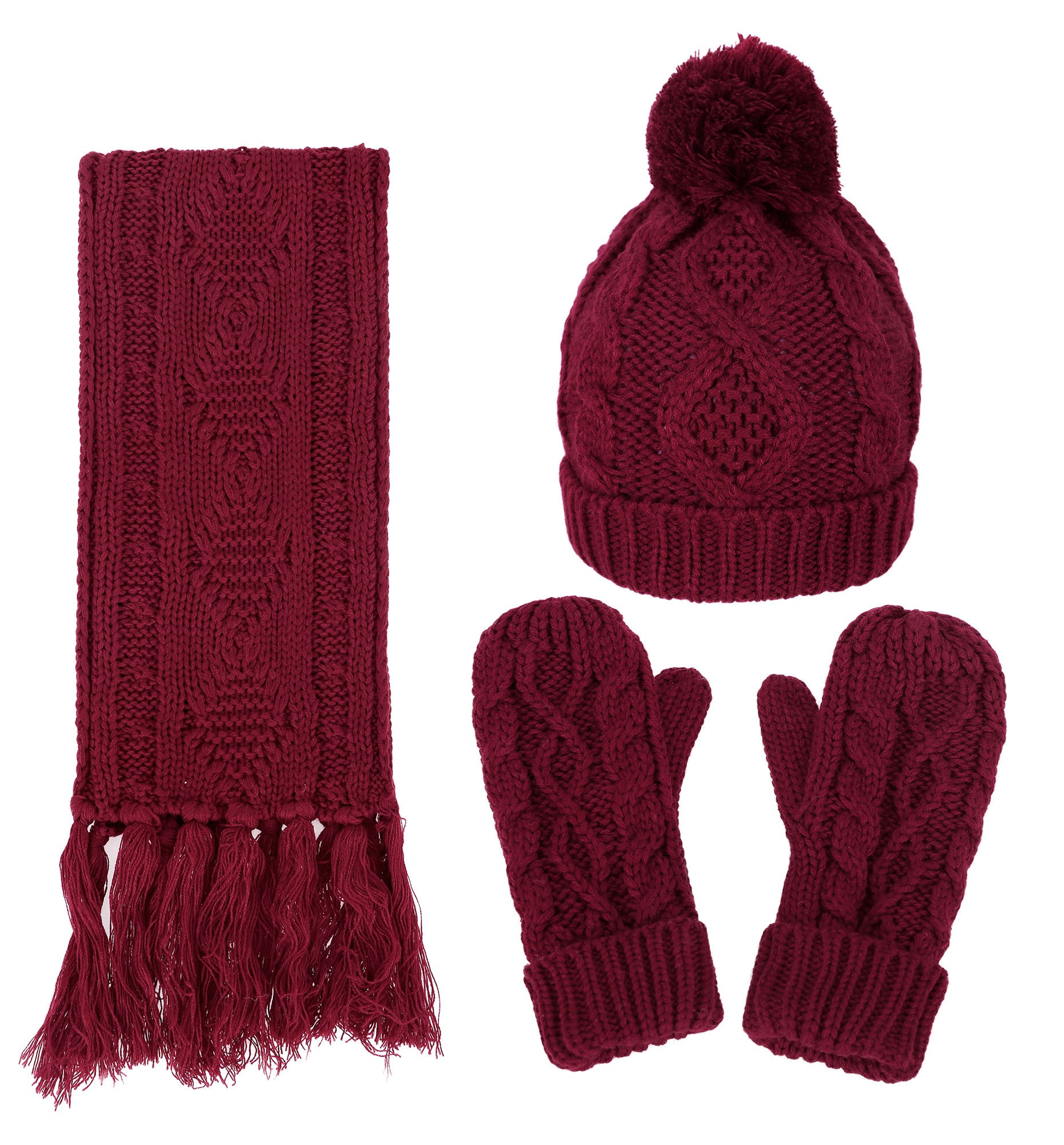 womens hat and mitten set