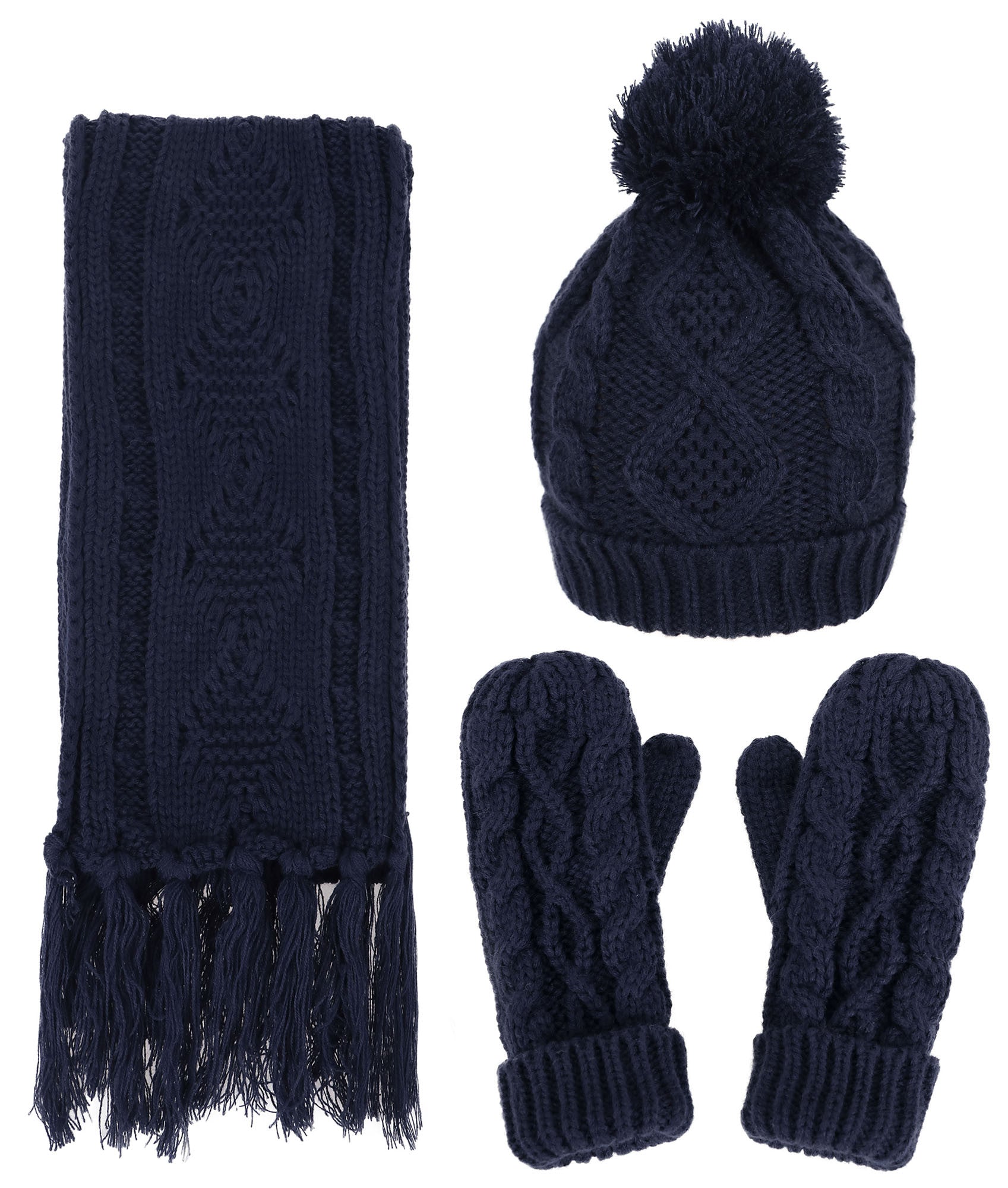 womens hat and mitten set