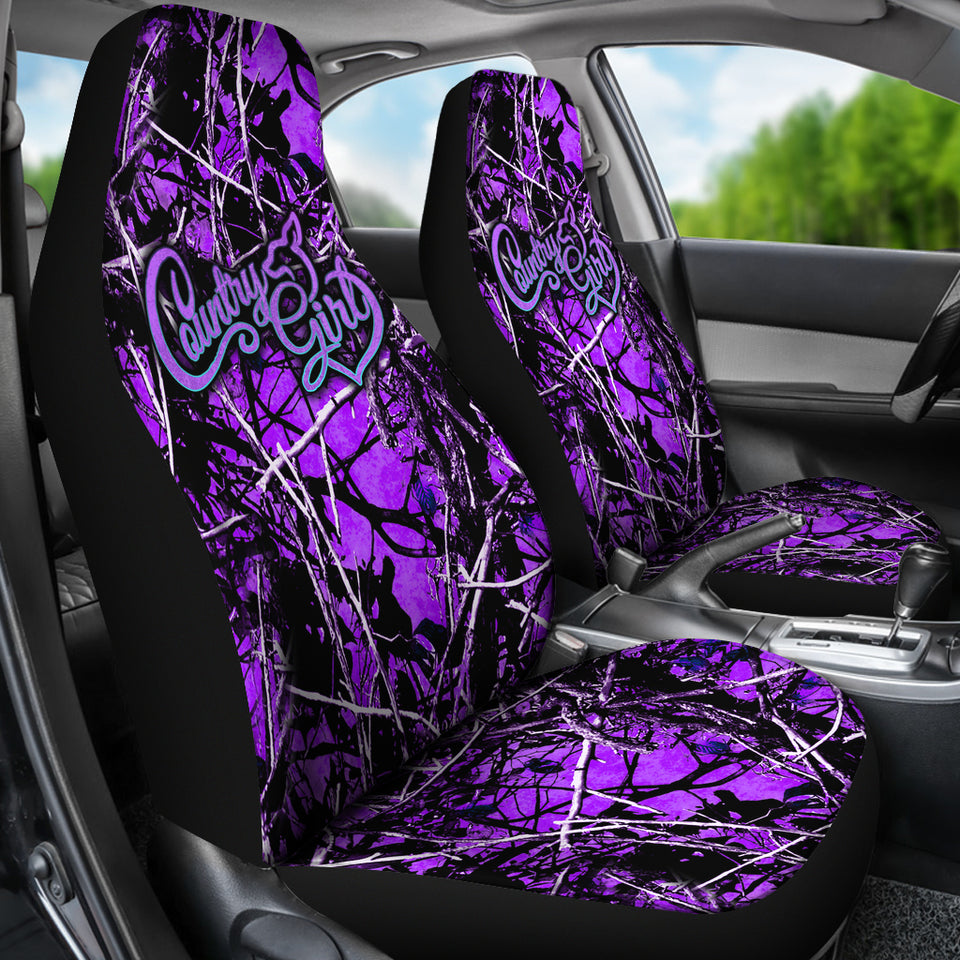 purple camo car seat covers