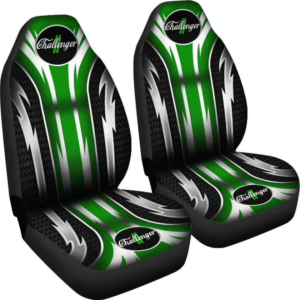 2 Front Dodge Challenger Seat Covers Green With Free Shipping My Car