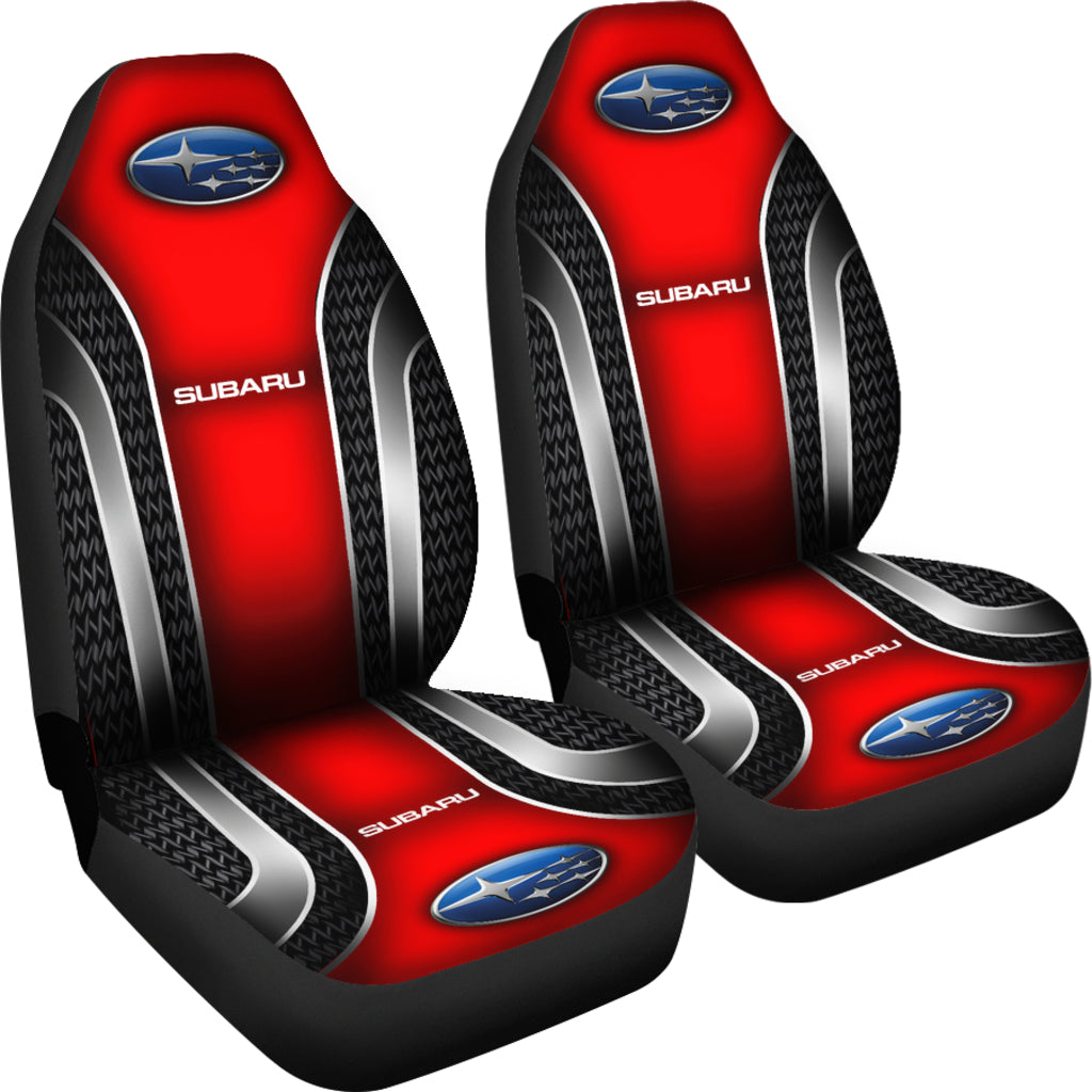 2 Front Subaru Car Seat Covers Red My Car My Rules