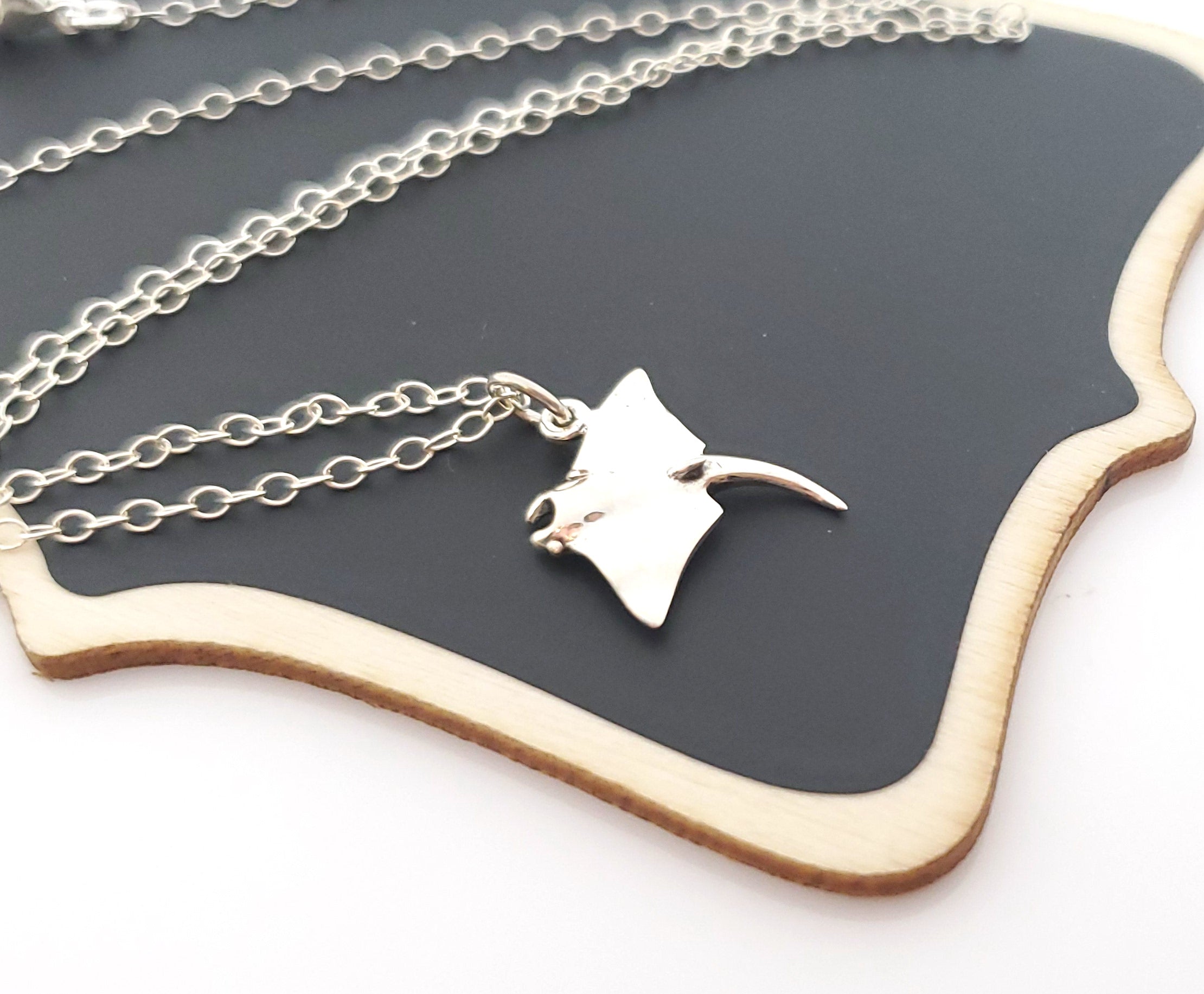 Stingray Charm Sterling Silver Necklace