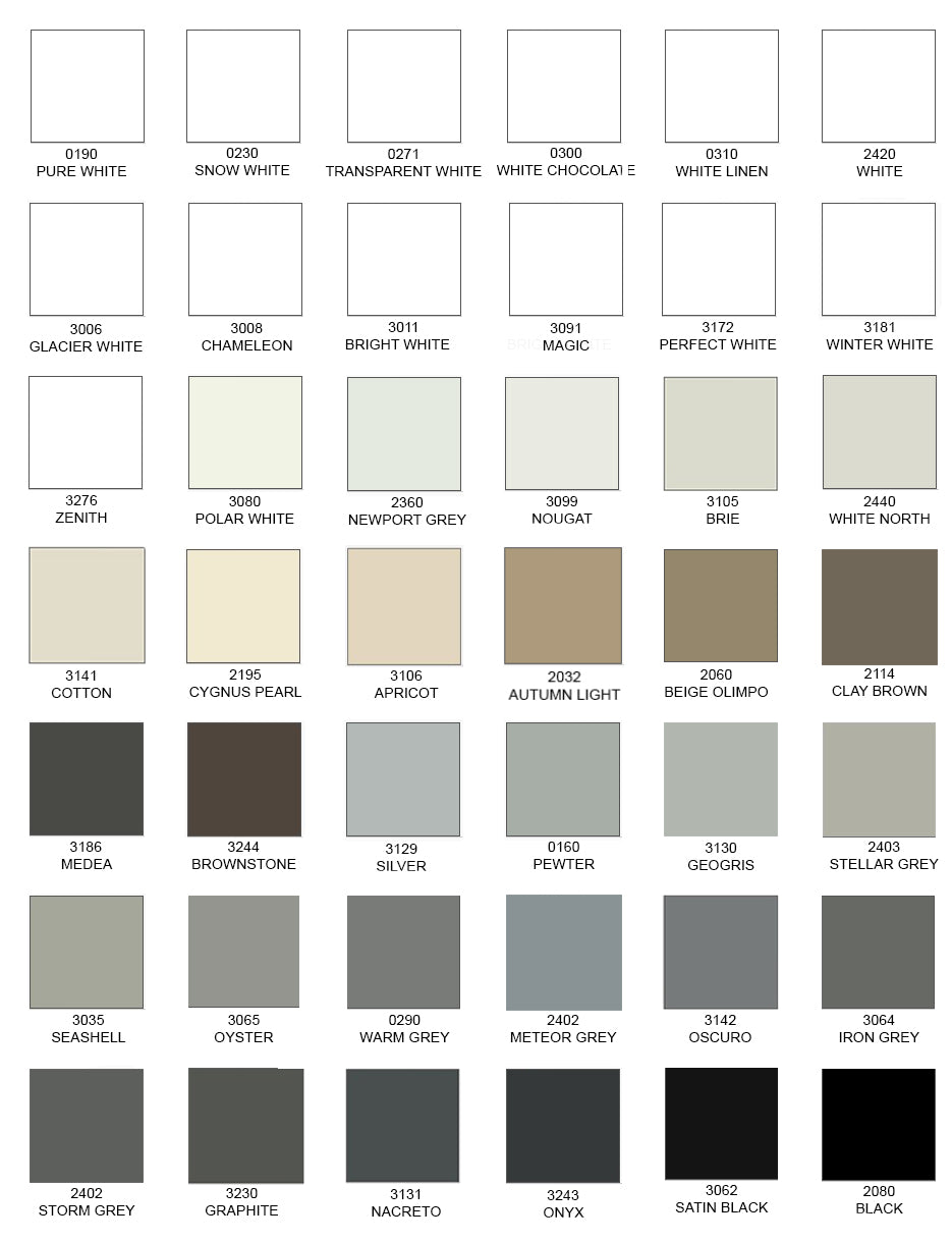 Integra Adhesives Color Chart - www.inf-inet.com