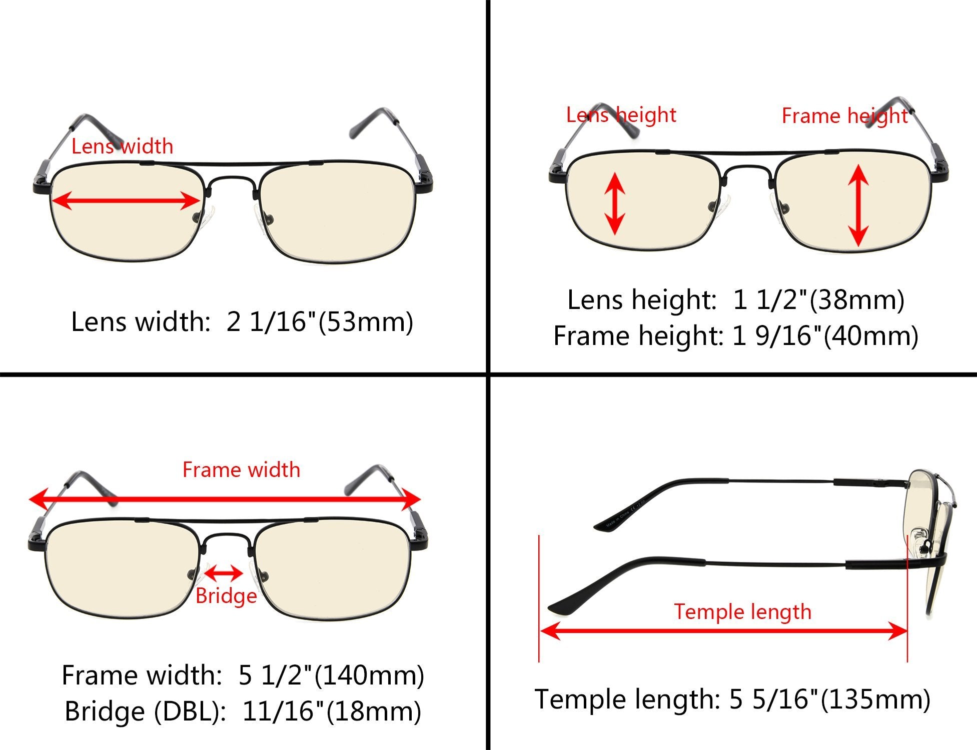 Reading Glasses Blue Light Blocking Stylish CG1705-4 pack