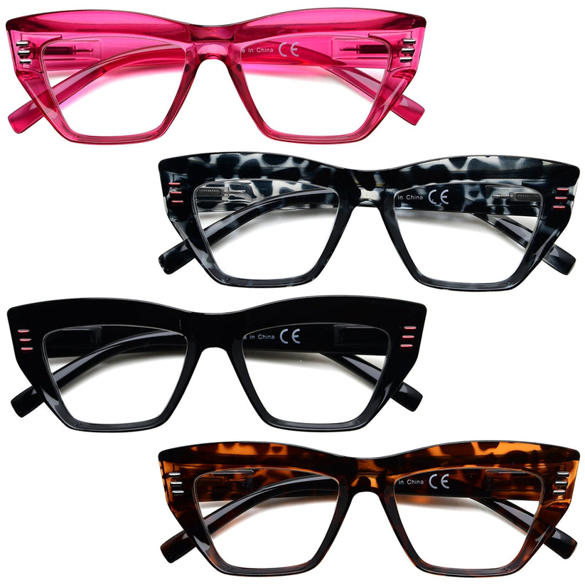 Reading Glasses Cat Eye For Women Eyeglasses R2017 4pack