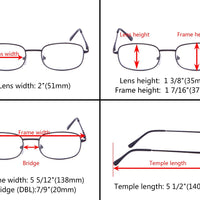 4 Pairs Reading Glasses Metal Frame Reader Eyeglasses R3232eyekeeper.com