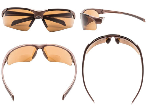 TR90 Half-rim Sport Bifocal Reading Sunglasses Women Men –