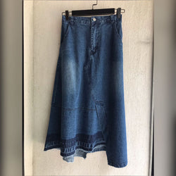 long denim skirt