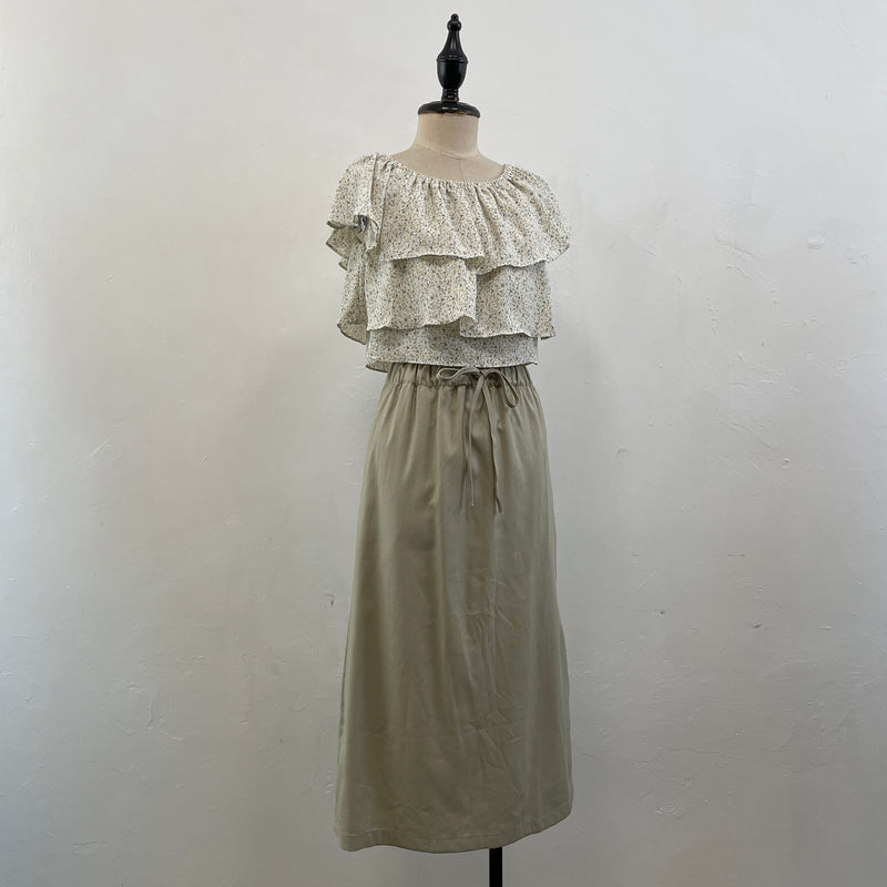 220569 - Off Shoulder Chiffon Dress Set