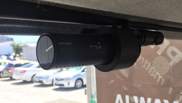 BlackVue DR750X-2CH IR installed into truck (inside view)
