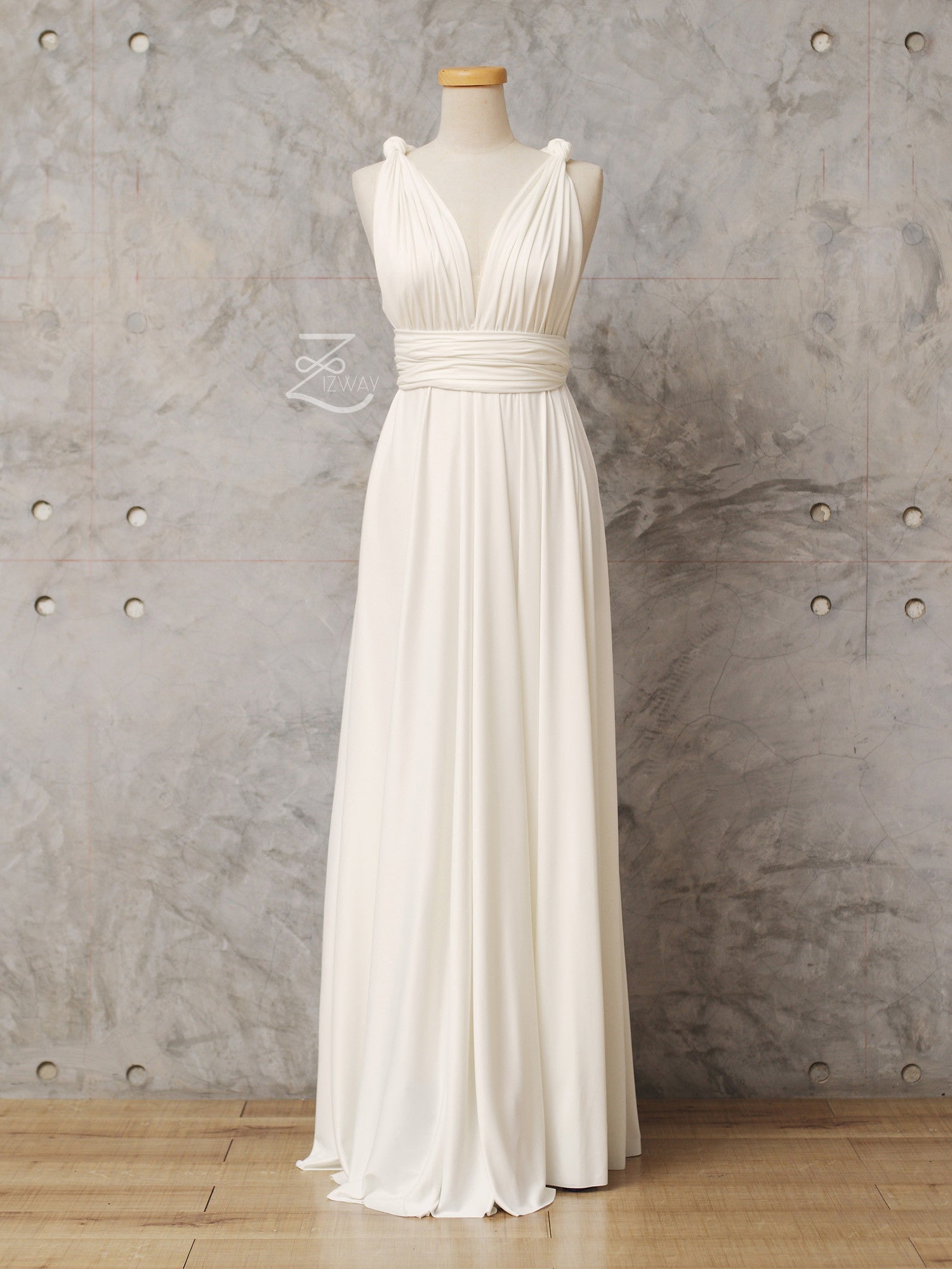 OFF WHITE Convertible Dress -Floor Length