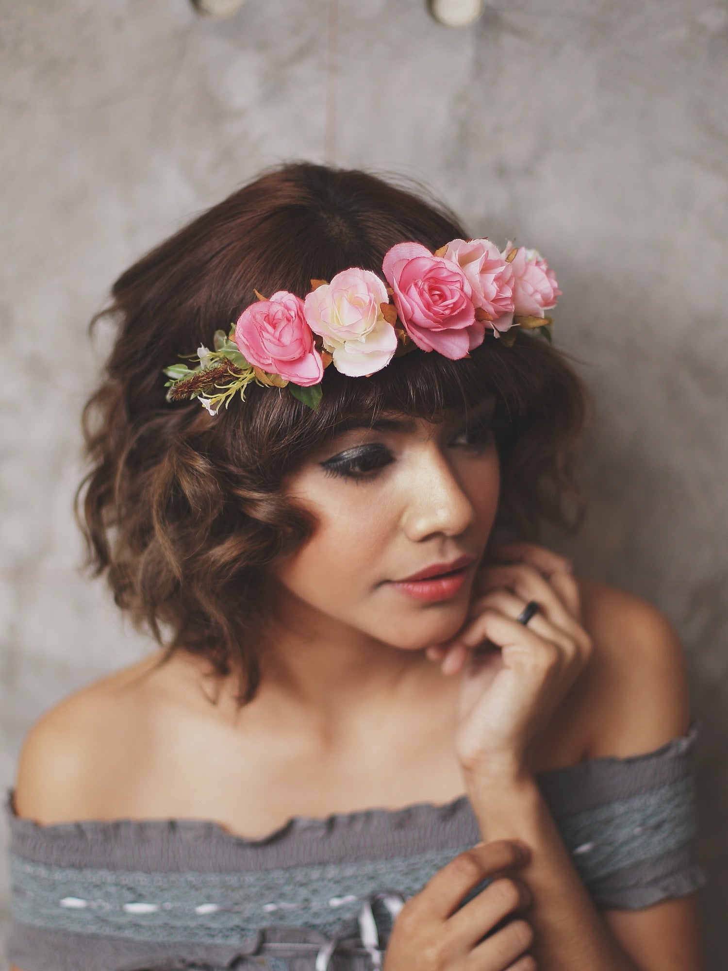 rose floral crown