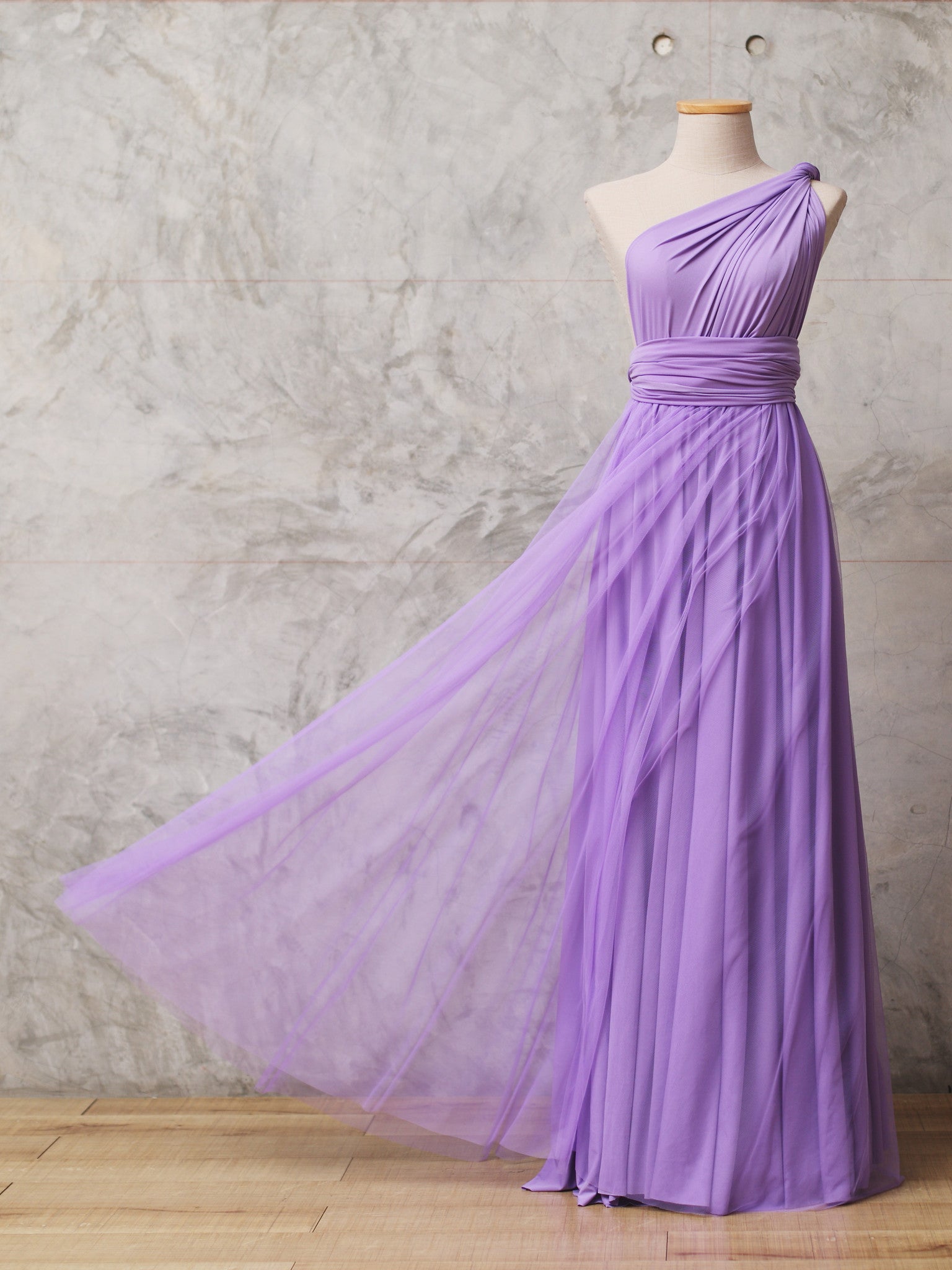 lavender convertible bridesmaid dress