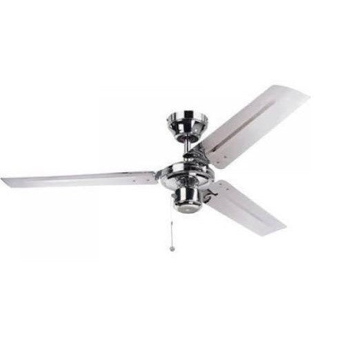 Global Kro36 Kroma Chrome 36 Pull Cord Ceiling Fan 6 Drop Rod