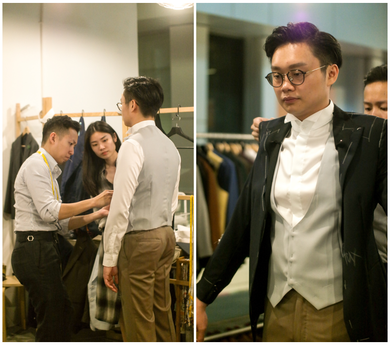 tailoring fitting session