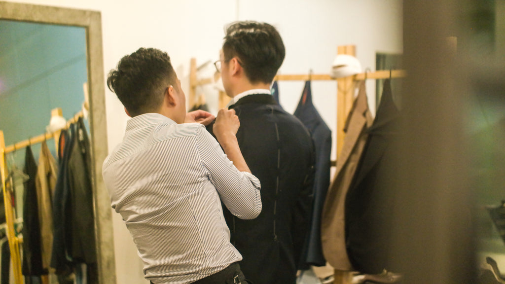 tailoring fitting session