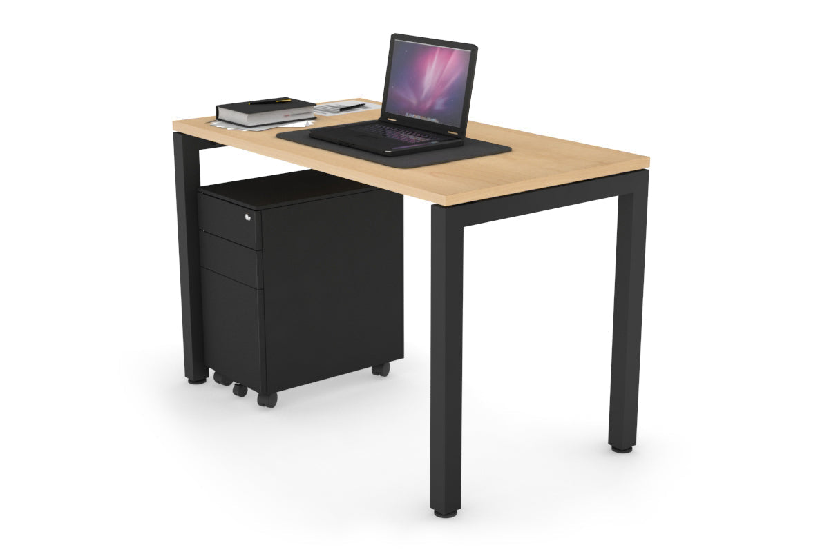 small gray office desk