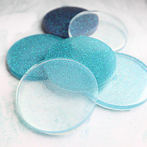 Resin Coasters with Glitter