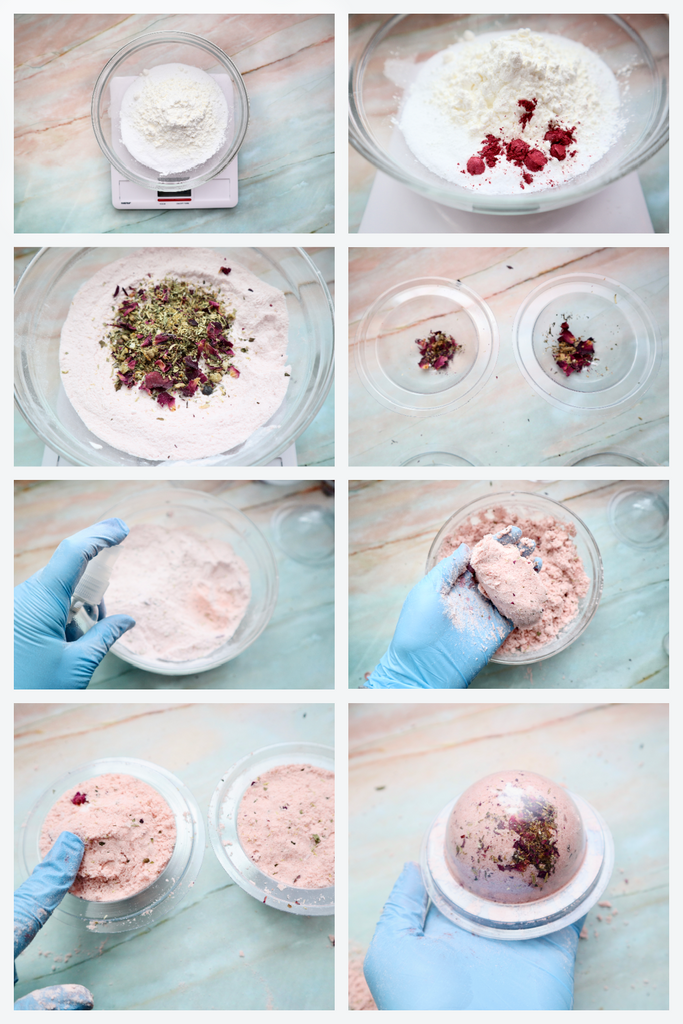 How to Make Floral Bath Bombs Step By Step 