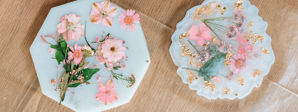 flowers in resin