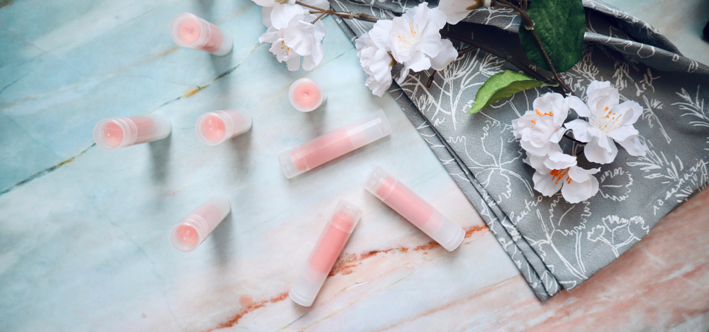 DIY lip balm tinted with mica