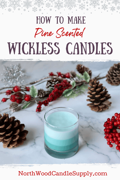 Pine Scented Wickless Candle Pinterest Pin