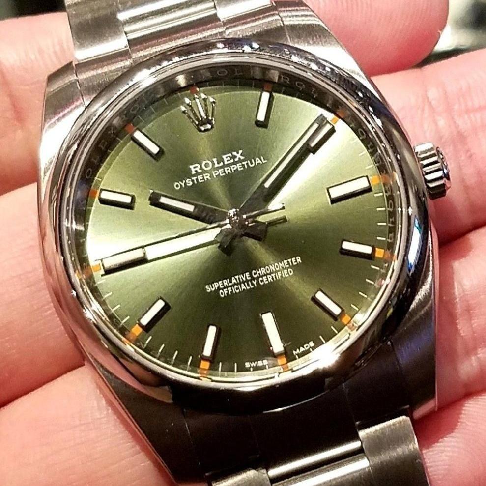 oyster perpetual olive green