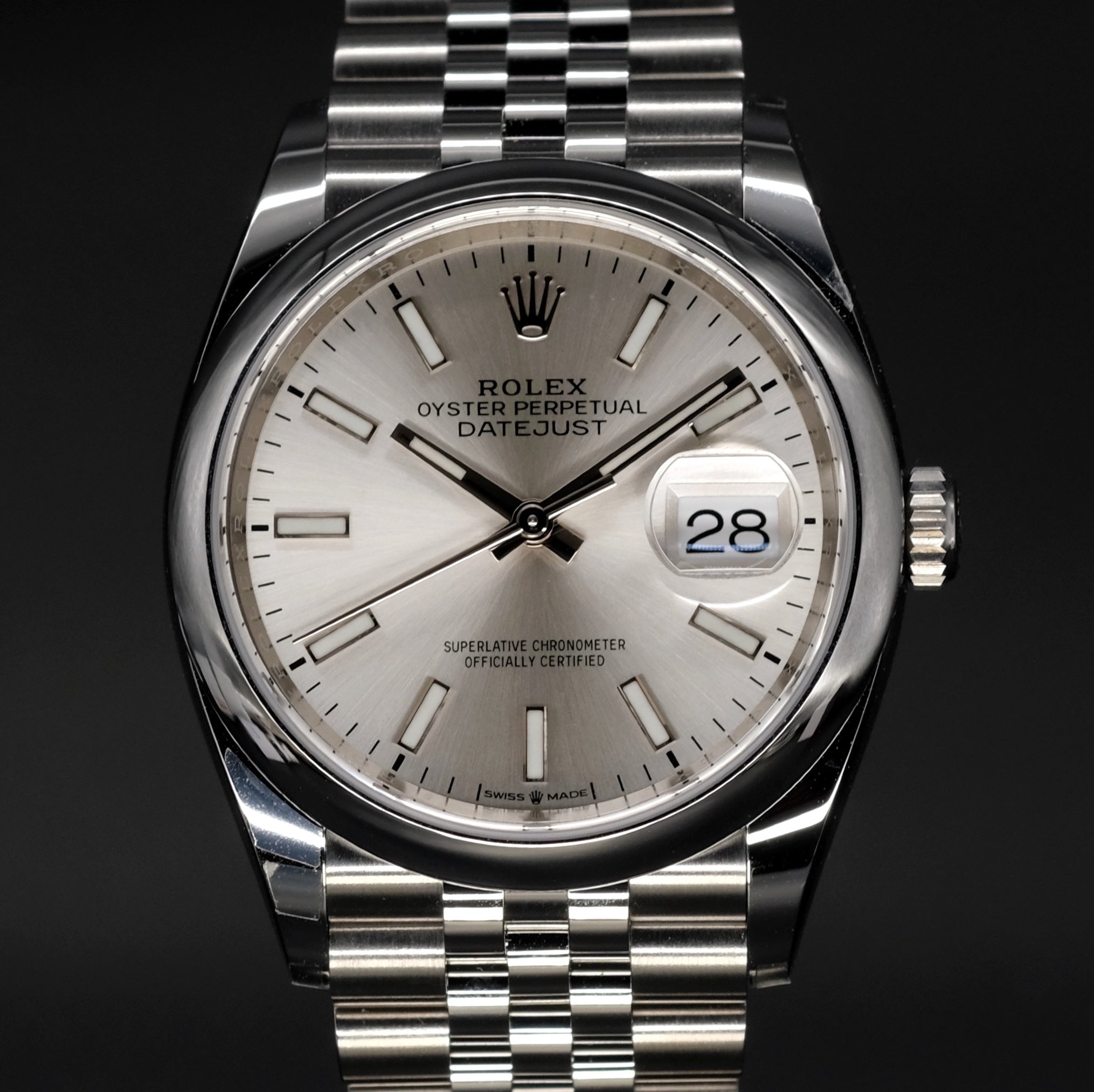 silver datejust 36