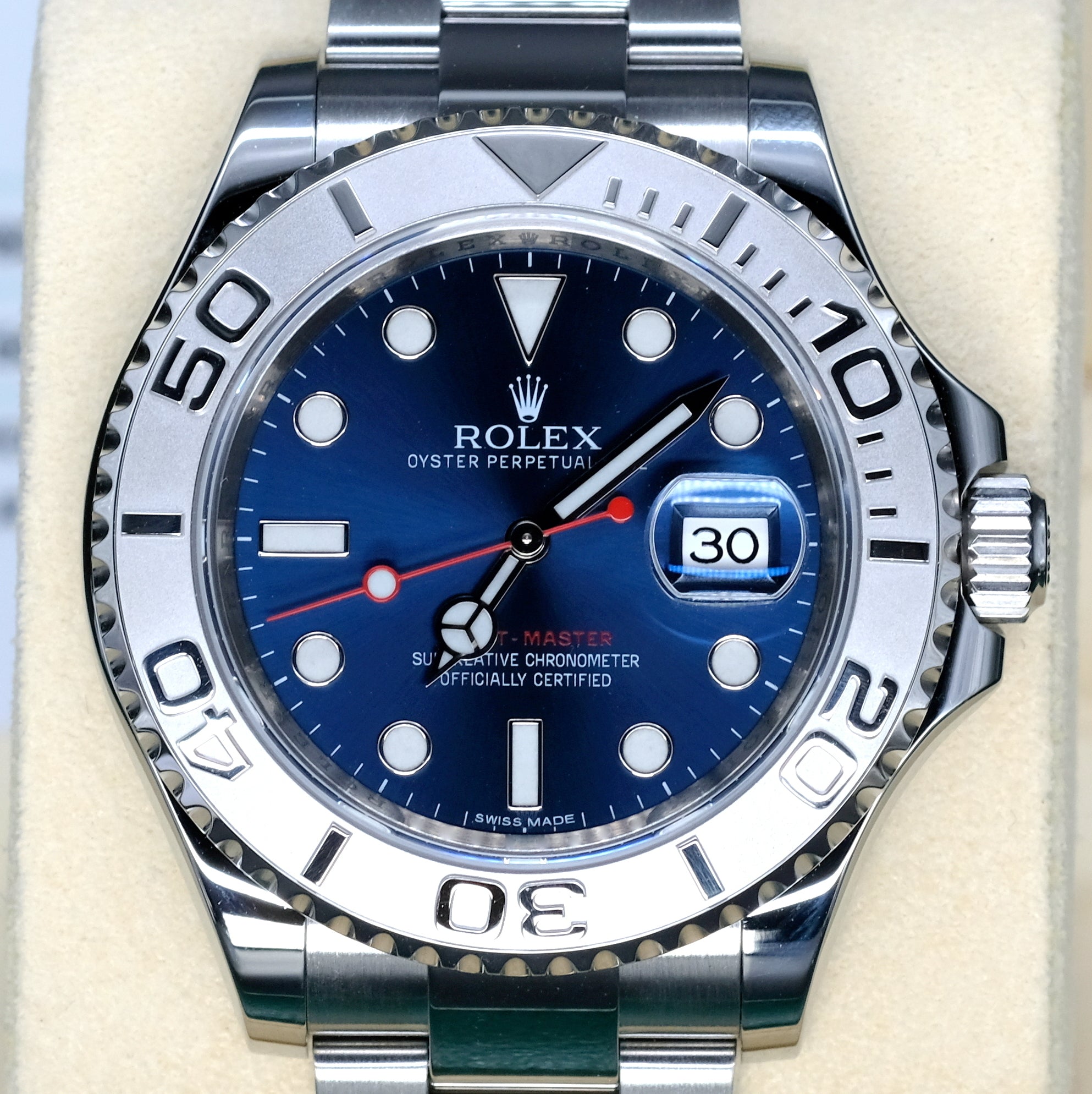yacht master 40mm blue dial