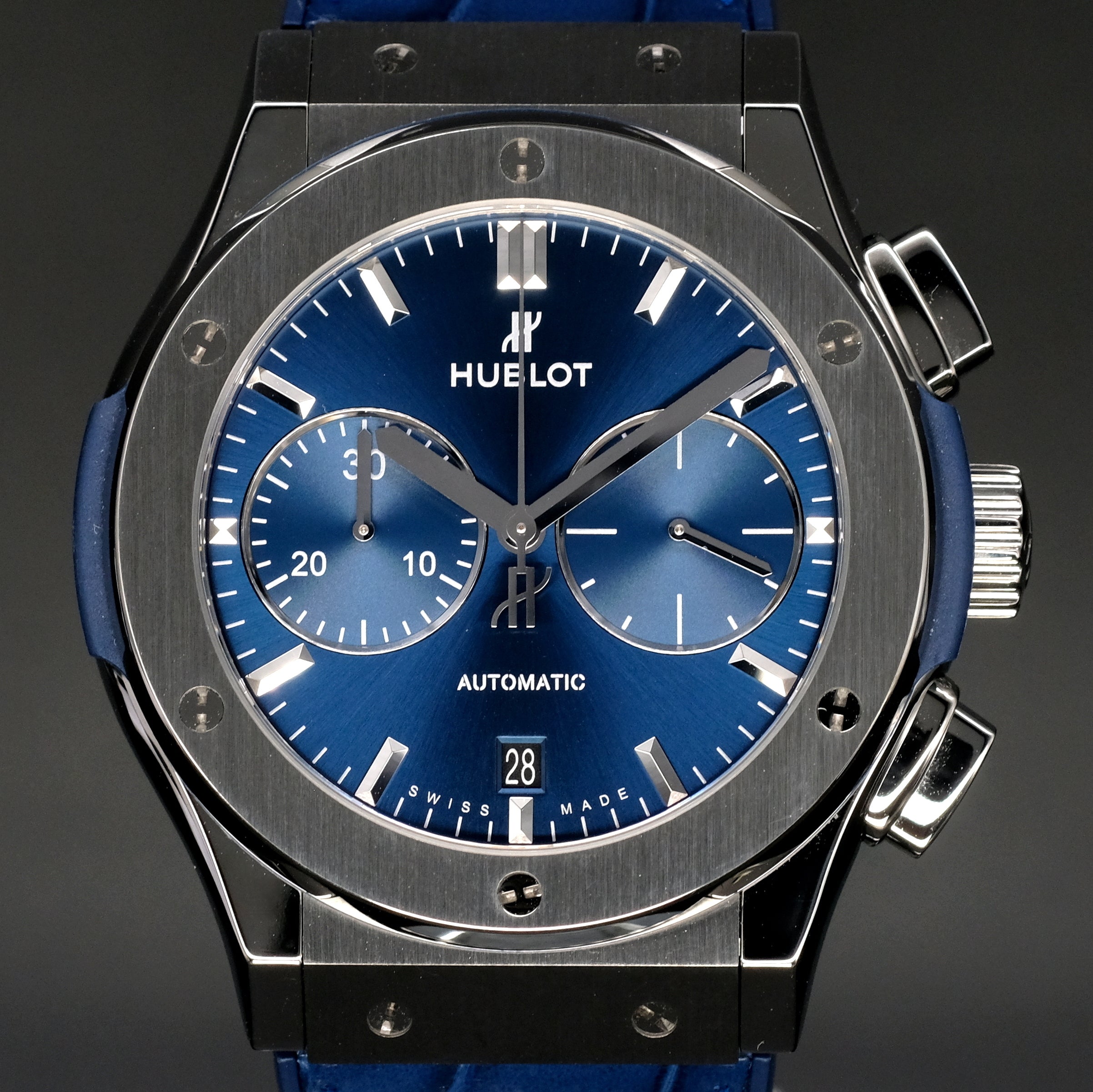 [Brand New Watch] Hublot Classic Fusion Blue Chronograph Titanium 45mm 521.NX.7170.LR